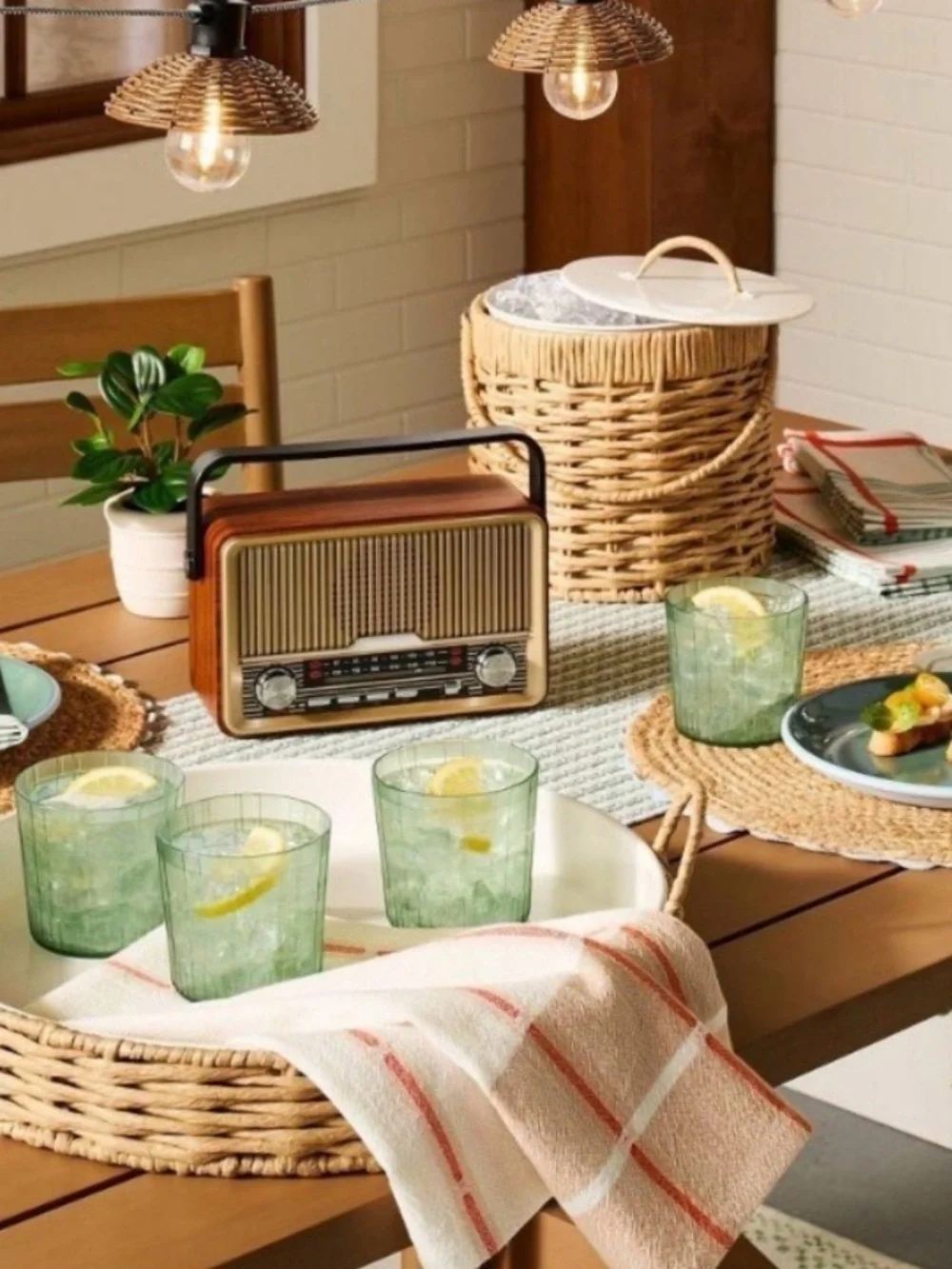 3.5L Woven Paper Wrapped Metal Ice Bucket •Hearth & Hand with Magnolia•